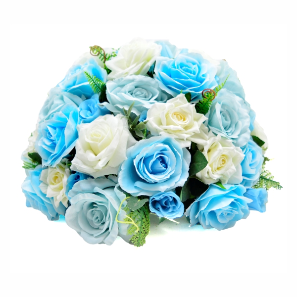 Arranjo Floral G - Azul e Branco 